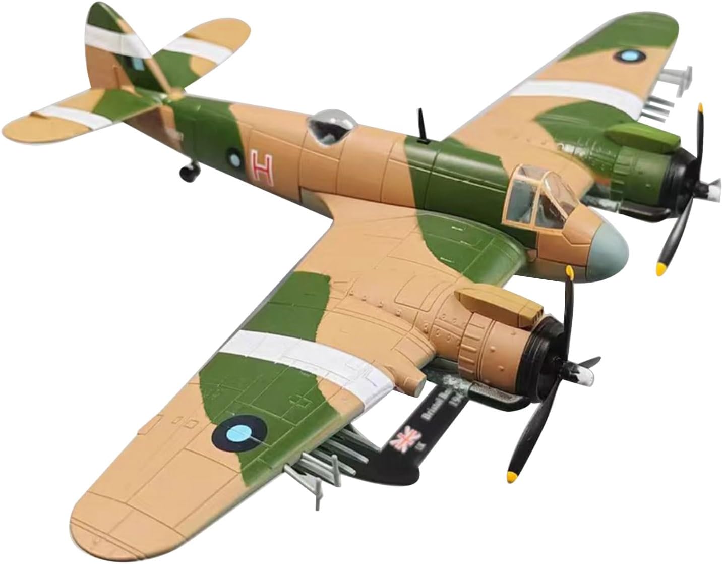 ZEZEFUFU 1:72 Alloy RAF Bristol Beaufighter MK X Fighter Model Aviation Science Exhibition Model