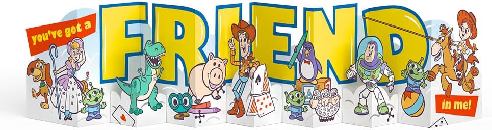 Lovepop Everyday Disney and Pixar Toy Story Pop-Up Card for Her and Him - 3D Greeting Cards for Boys, Girls - You've Got a Friend in Me - 5" x 7" Loooooong Card - Blank Notecard & Envelope Included