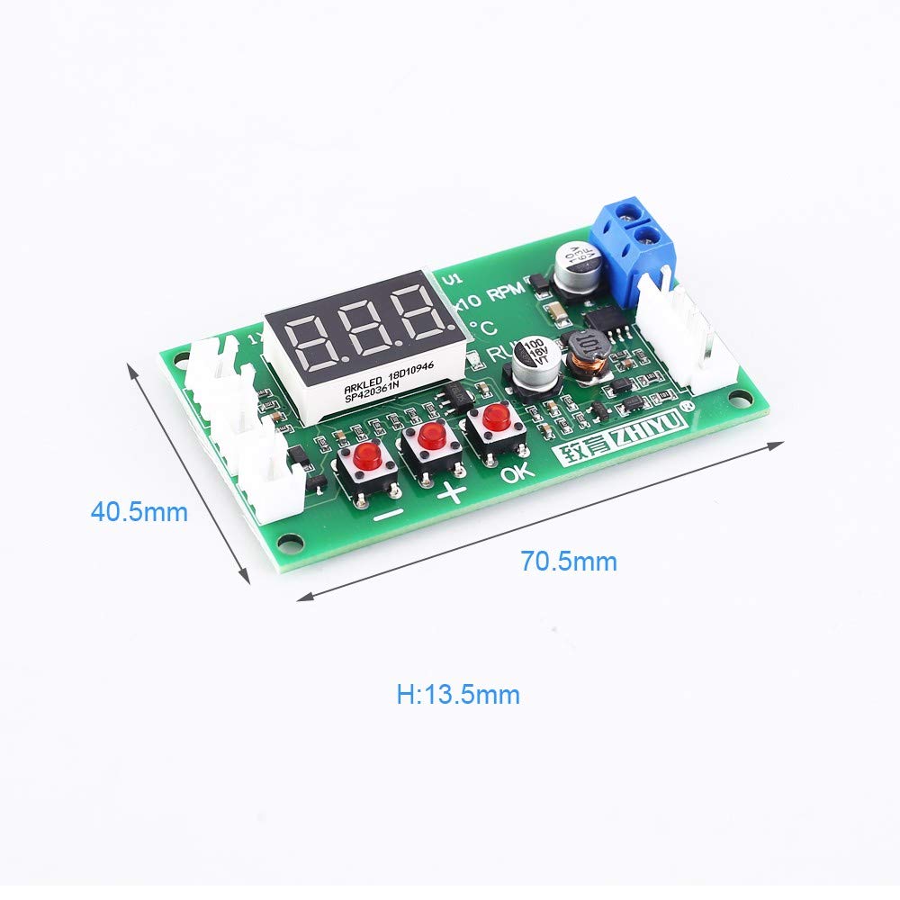 Fdit Controller Ventola PC A 4 Canali - Regolatore Di Velocità Con Pannello Frontale LED, Alimentazione 8W, Interfaccia 3/4 Pin, Per Raffreddamento PC - 2