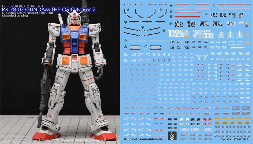 Amazon | ［HG 1：144］ RX-78-02 (THE ORIGIN版) 水転写式デカール