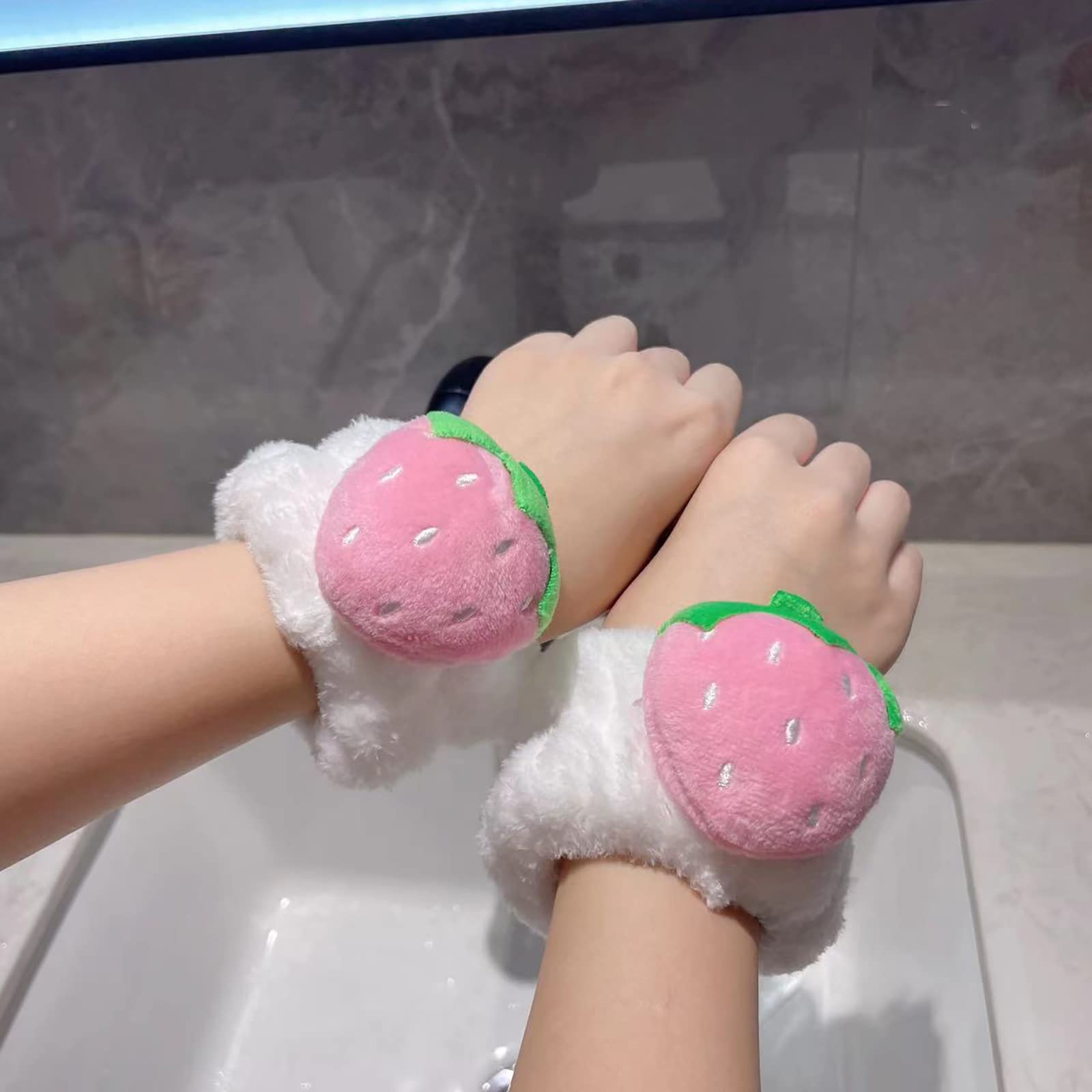 Chanaco Set Da 12 Pezzi Per Cura Della Pelle – Fasce In Microfibra Con Fiocco E Bracciali Assorbenti – Per Detersione Viso E Trucco - 4