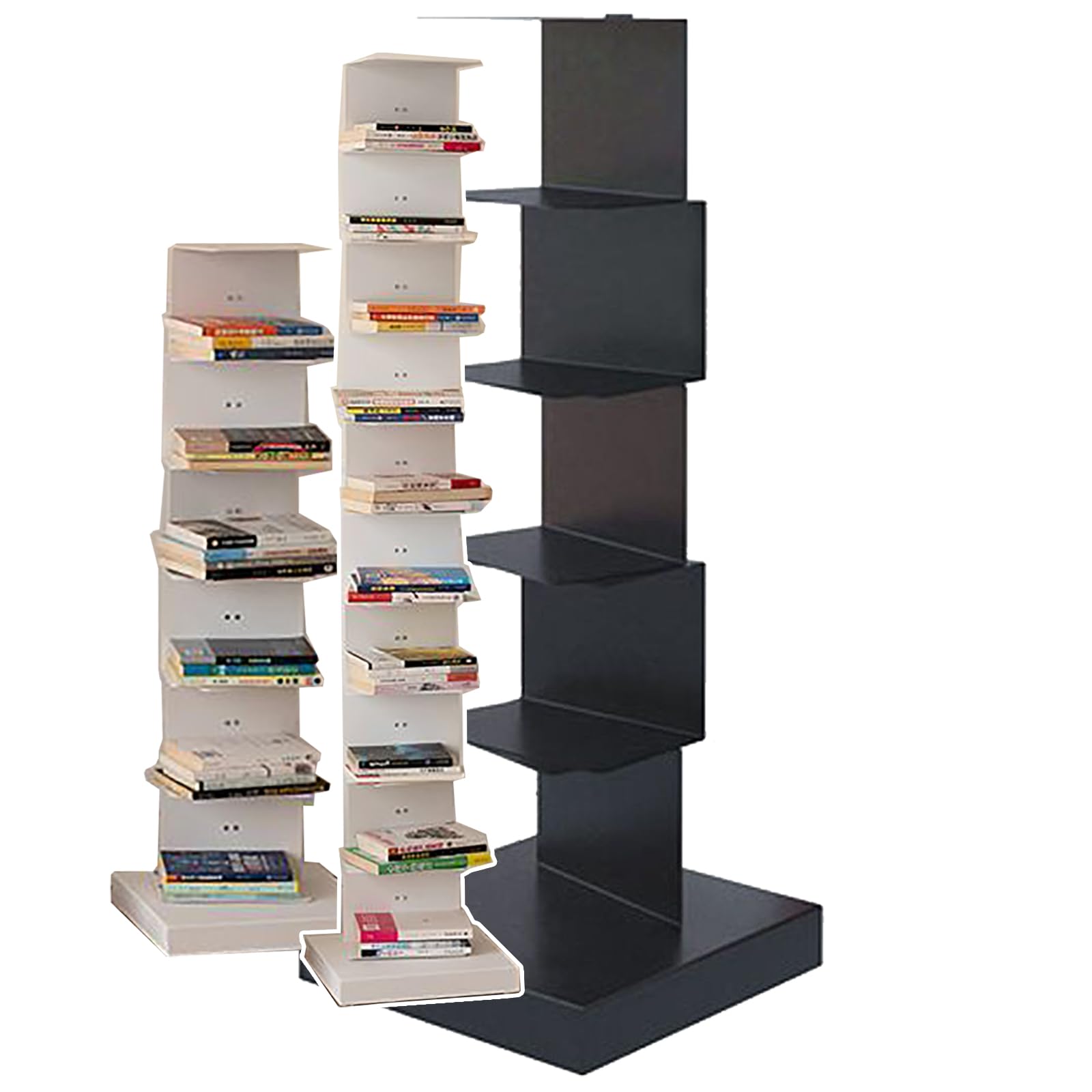 Étagère verticale haute résistance noire au design minimaliste