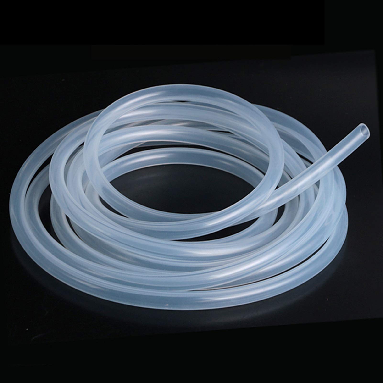 Sbjklyrn One Color Silicone Hose， Flexible Silicone Rubber Hose Beer Milk Water 1 Meter Clear Translucent Multiple Sizes(2X4mm)