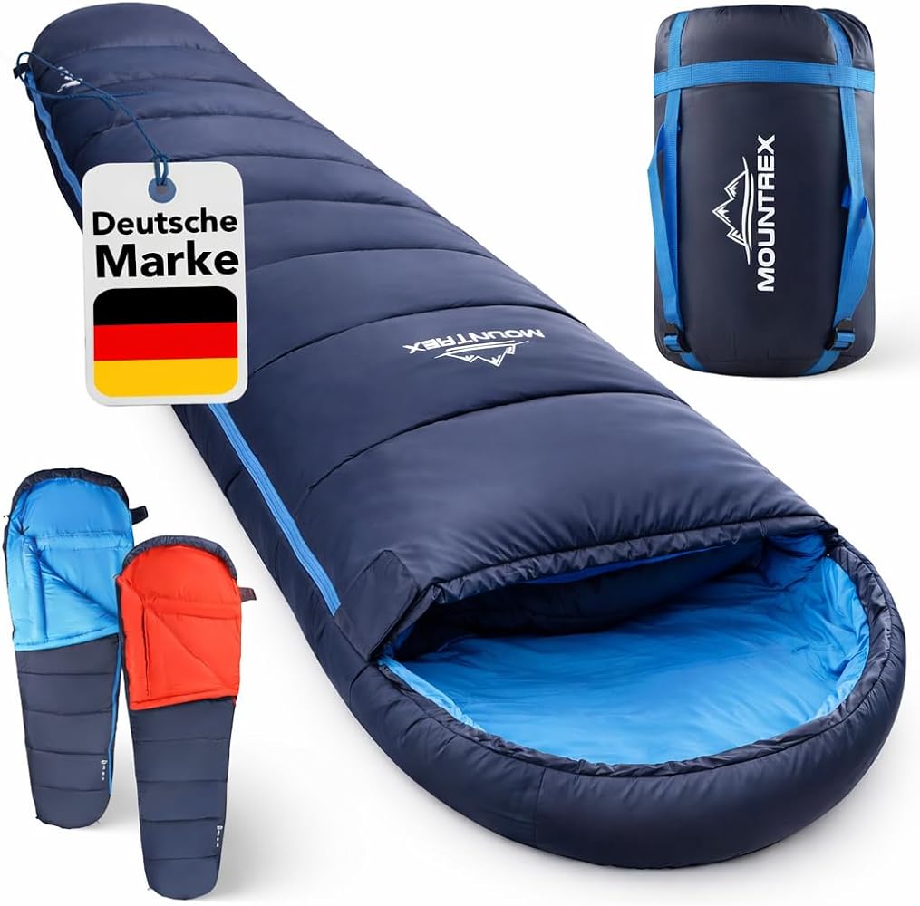 MOUNTREX Schlafsack Winter -10C / +10C - Warm & Leicht (1.5 kg)  Camping  Outdoor Winterschlafsack Mumienschlafsack fr Erwachsene Jugendliche -  Kompaktes Packma (36x20cm) - Koppelbar : Amazon.de: Sport & Freizeit