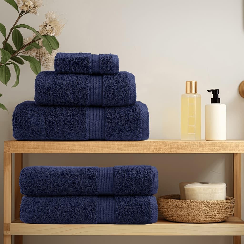 Home Garden - Asciugamani per ospiti, 2 pezzi, 30 x 50 cm, 600 g/m², colore: blu navy