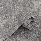 壁紙 シール コンクリート調 幅44cmｘ10m リメイクシート 剥がせる おしゃれ キッチン 防水 賃貸 大理石 厚手 浴室 （コンクリート調 グレー）