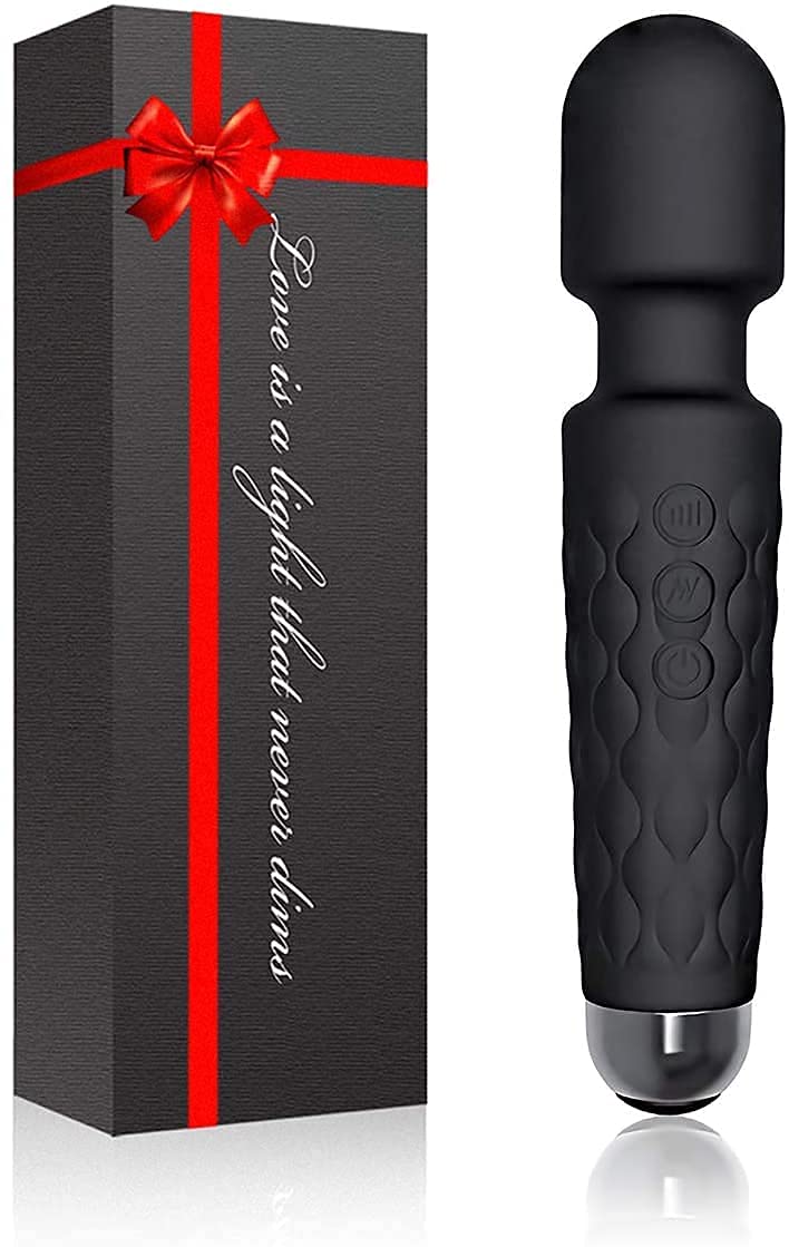 DKEXL Handheld Body Massager Machine,Full Body Massager,l Massager for Woman for Pain Relief. [20 pattern x 8 speeds] Flexible Neck (Black)-image-13