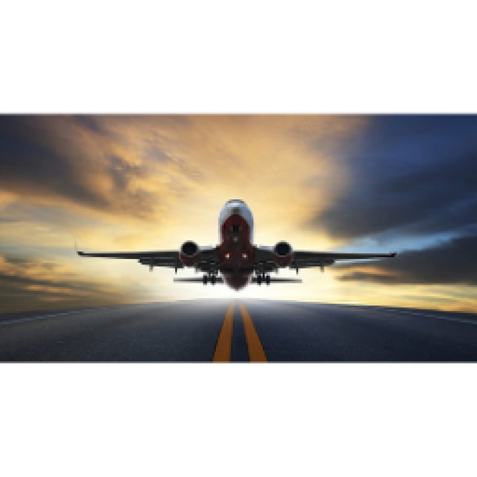 Tableau moderne coucher de soleil avion pour décorer un mur de salon vide - 6