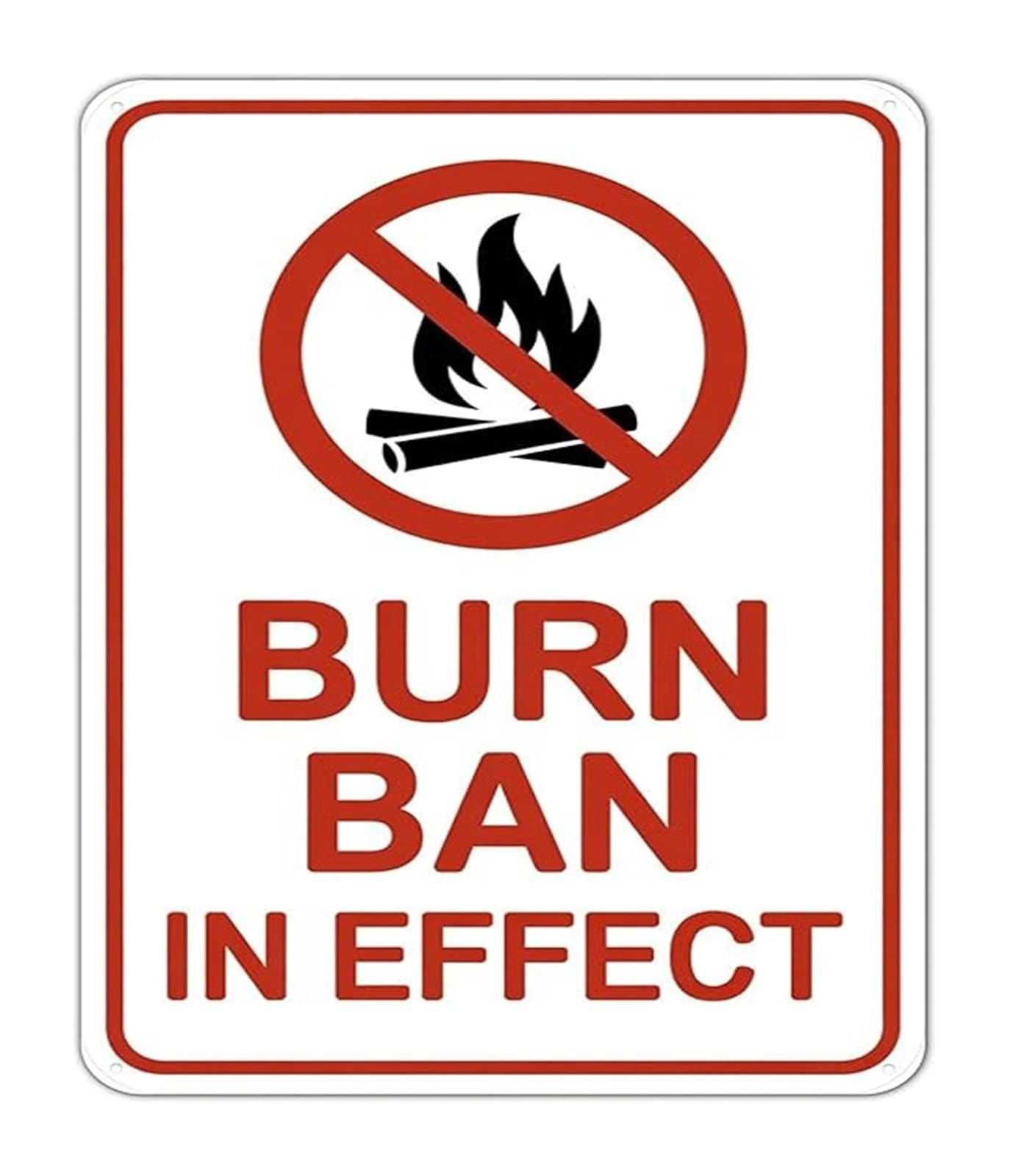 PKNVKZIDK Official Burn Ban Notice Vintage Style Aluminum Metal Sign for Farmhouse Garden Yard Ranch Barn Garage Outdoor Decor 8 X 12 in