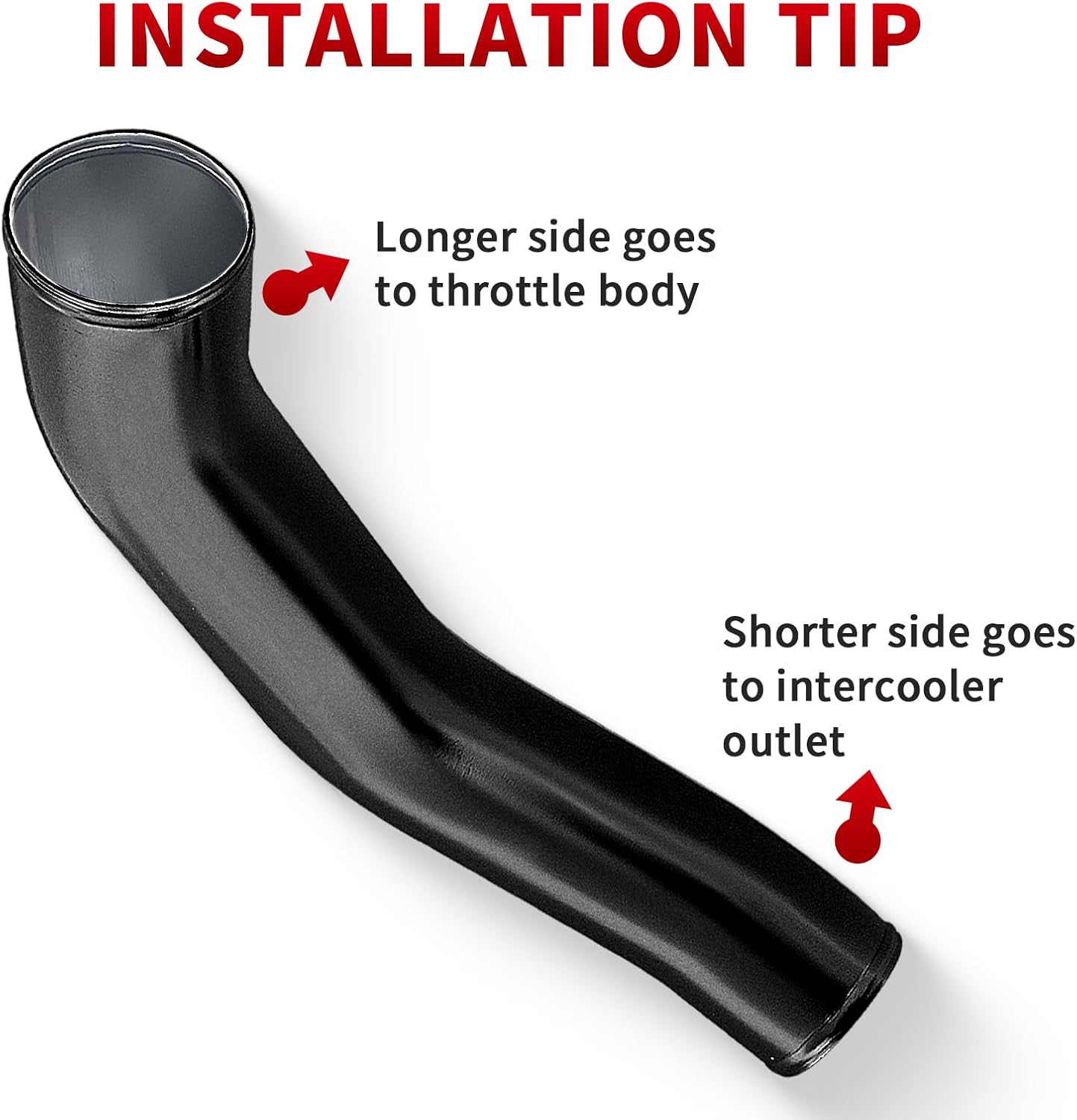 Aluminum Intercooler Pipe Kit & Boots Compatible with 2013-2018 Dodge Ram 2500/3500 6.7l Cummins Diesel Trucks Hot & Cold Side Piping Kits - Black