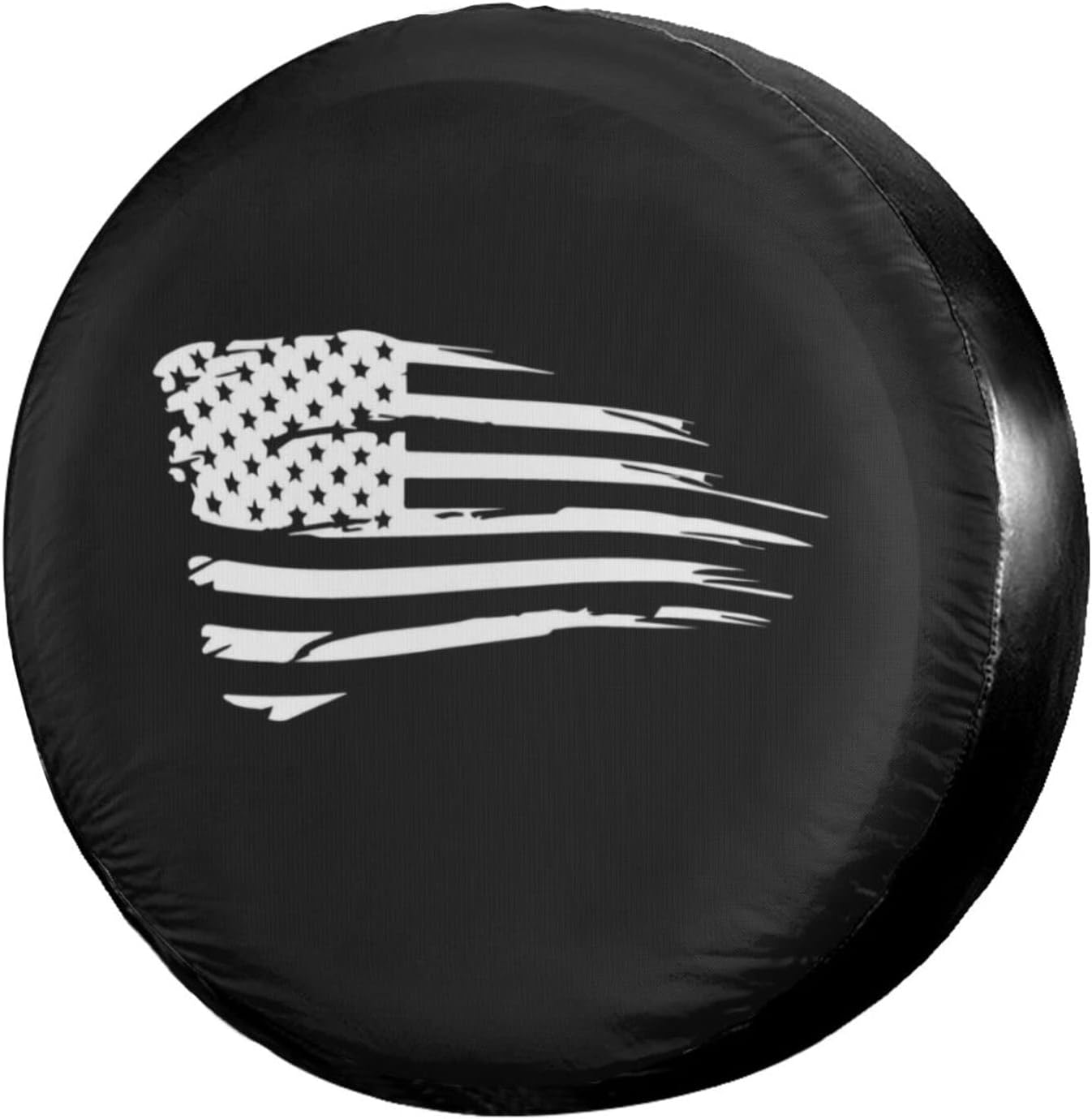 Foruidea Waving American Flag Military Spare Tire Cover