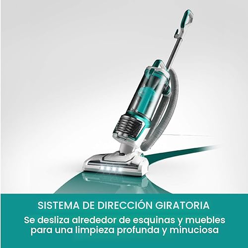 Vista 5 de Kenmore Aspiradora Vertical sin Bolsa de 2 Motores con Potente Succión Liviana Limpiadora de Alfombras con Manguera de 10', Filtro HEPA, 2 Verde
