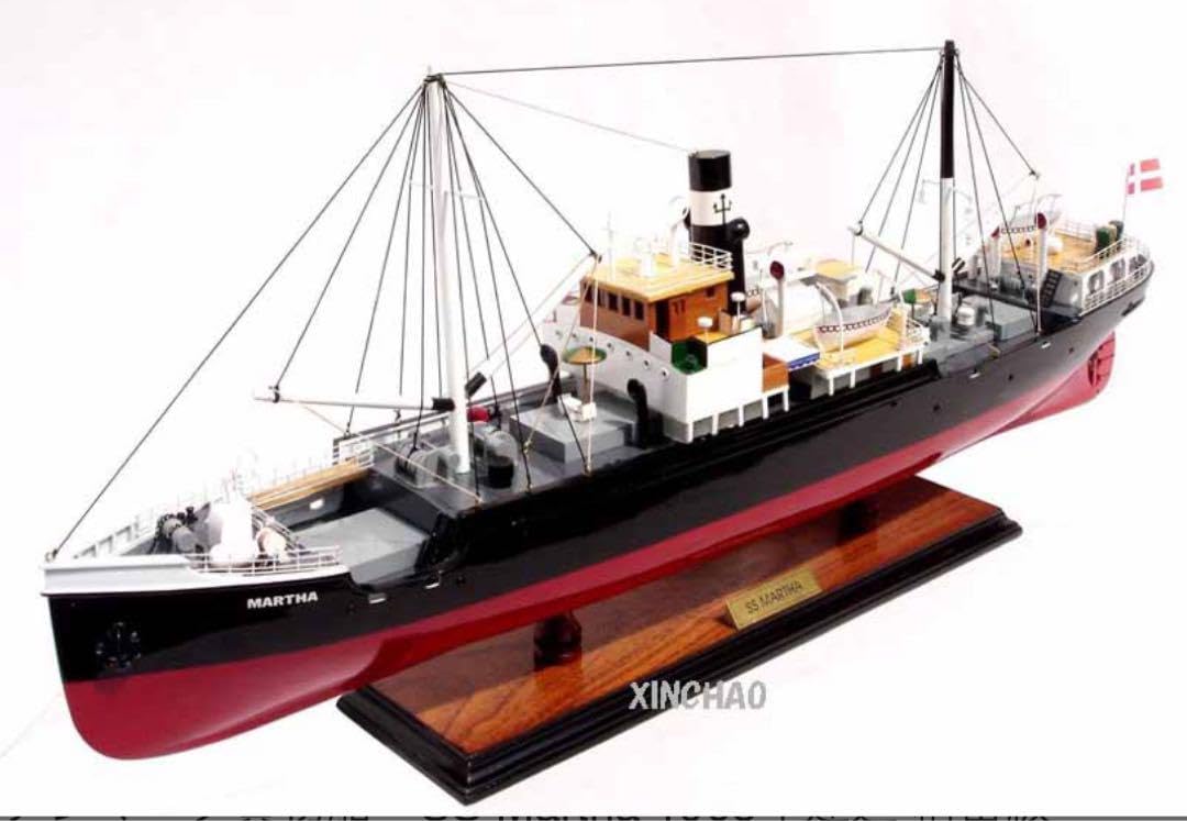 Amazon.co.jp: デンマーク貨物船 SS Martha 70cm Wooden ModelBoat 