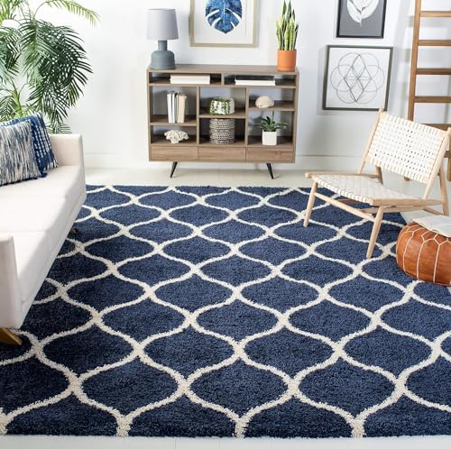 Image of Modern Micro Fiber Rug /Carpet for Hall, Bedroom, Kichen, Kids Room, Baby Room Etc.Color-Blue and Ivory Size 3x5 feet