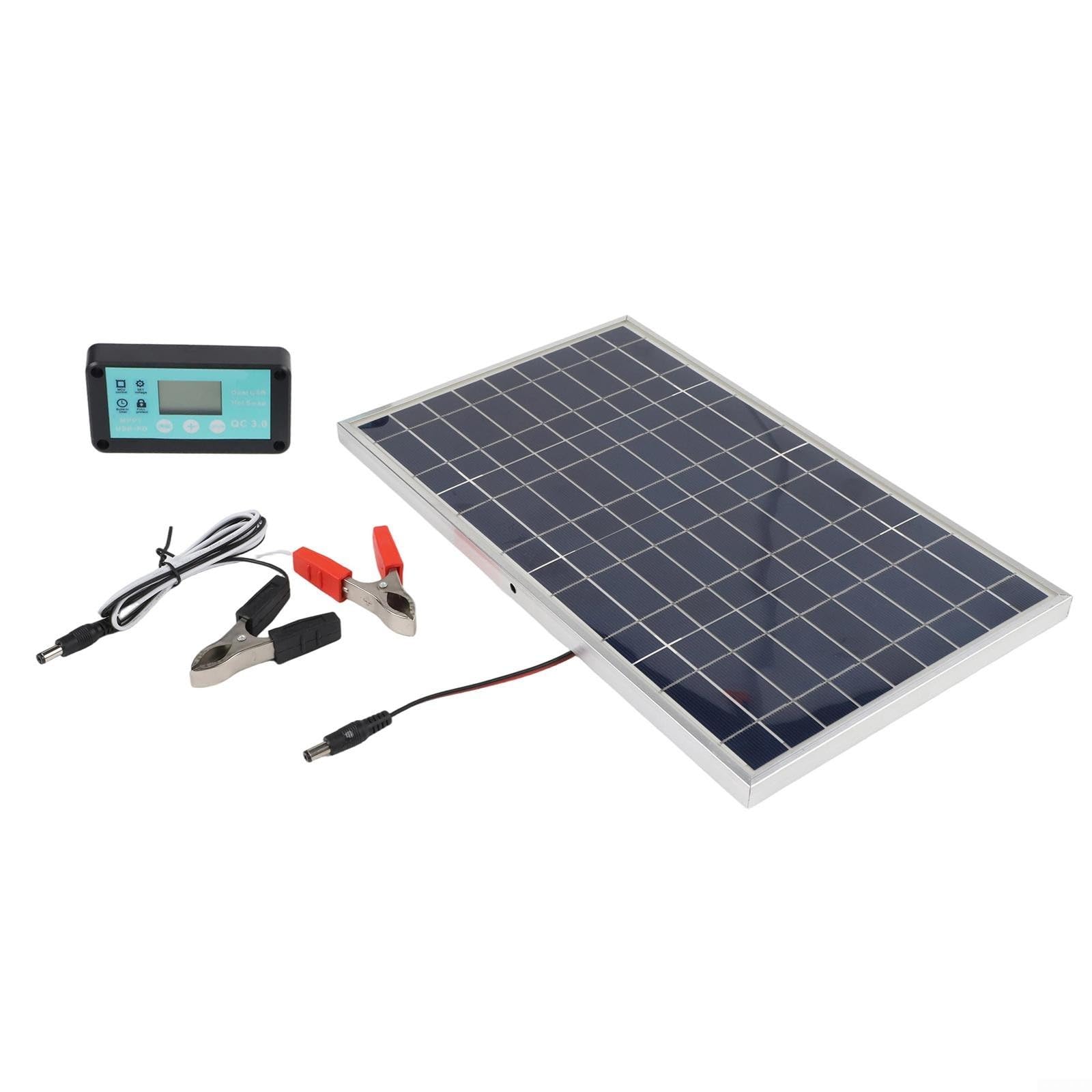 Kit de panel solar de 200 W con controlador, soporta carga de 12 V/24 V, marco de aluminio resistente y caja de conexiones IP67 resistente a la intemperie para energía al aire libre