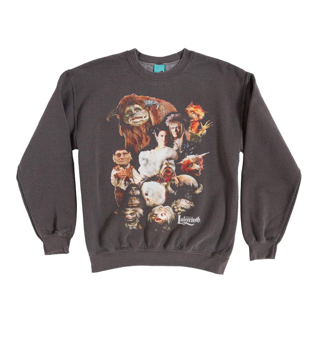 Labyrinth Characters Vintage Wash Charcoal Sweater
