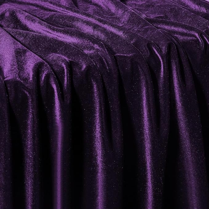 Image of Amazon Brand - Umi 2 Mtr Multi Purpose Velvet Fabric Cloth for Decoration, Trousseau Packing, Party Hall, Bouquet, Gift Packing, Decor, Pooja Room (2 Mtr, Purple), Solid