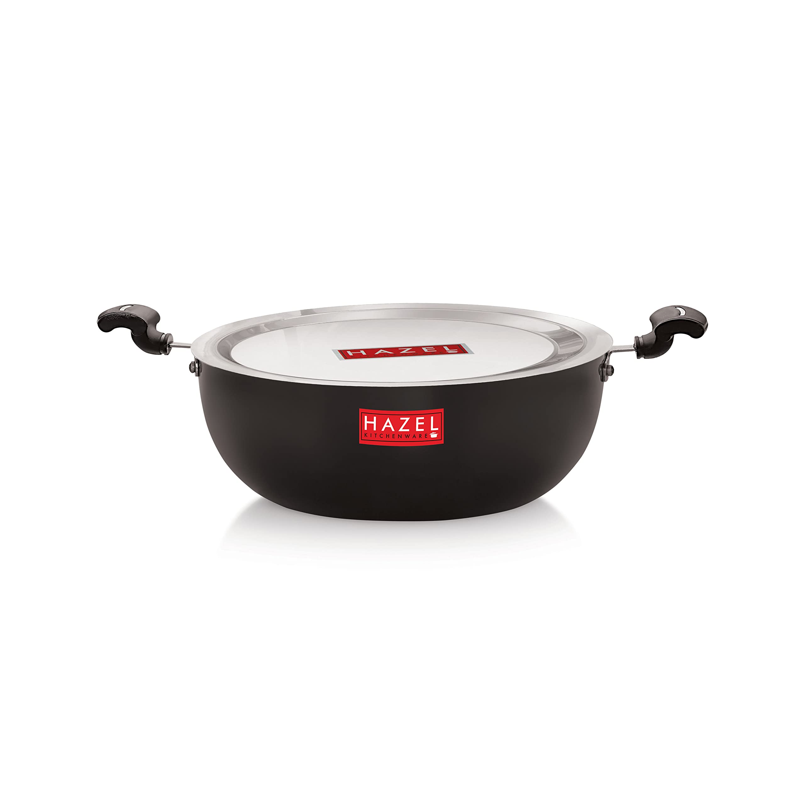 HAZEL Hard Anodised Kadai with Lid | Hard Anodized Kadhai Cookware with Lid | Aluminium Kadai with Handle | Kadhai with Lid Combo, 3700 ML (B0BC923RHM) Amazon Price History, Amazon Price Tracker