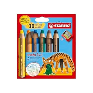 STABILO Woody 3 in 1 Tiger Edition 6er Pack