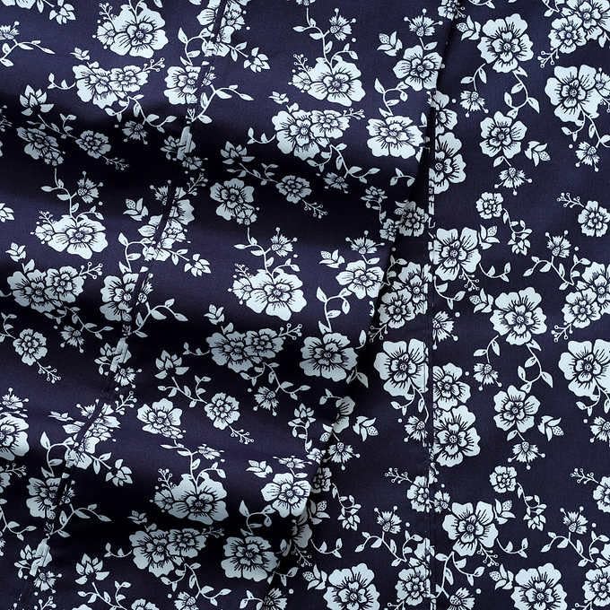 Miniatura 7 de Juego de sábanas de 6 piezas de microfibra cepillada extra suave, tamaño King (estándar de Estados Unidos) (floral jazmín)