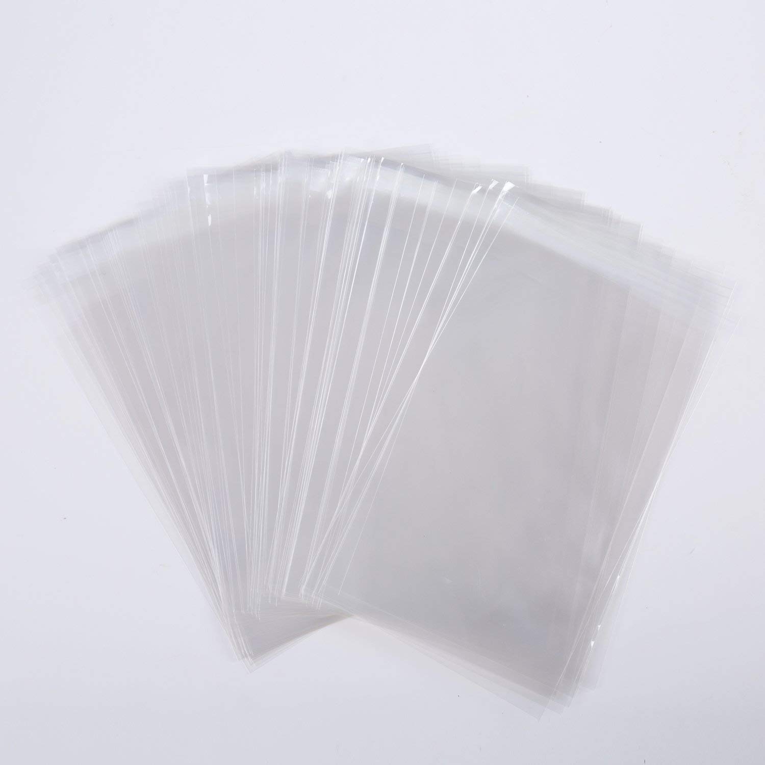 MOWO Clear Plastic Bags 7x9 inch Resealable Candy Coffee Beans Gift Wrap，Pack of 100, 1.6mil