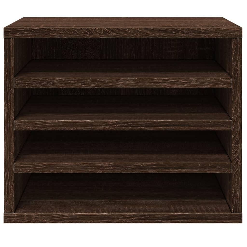 Organizer Scrivania Rovere Marrone 36x26x29,5 Legno Multistrato,Organizer da Scrivania,Portaoggetti da Scrivania,Organizer da Scrivania-848051