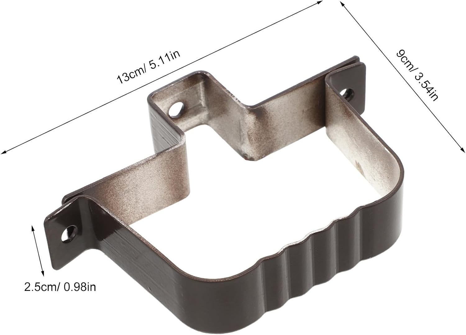TEHAUX 2pcs Aluminum Downspout Bracket Clamp Heavy Duty Wall Mount Pipe Support for Exterior Downspouts and Drainage Pipes Superior Durability and Weatherproof Design