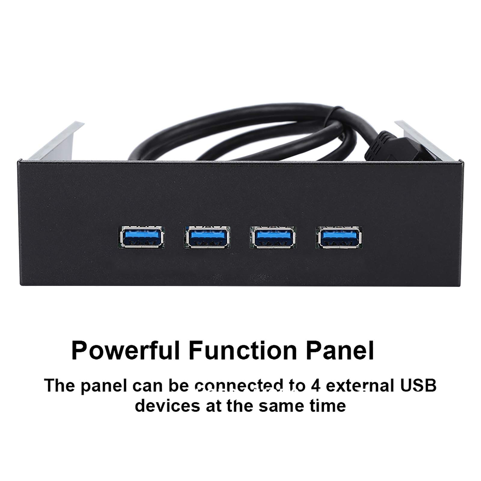 Pannello frontale con hub a 4 porte USB 3.0 da 5,25 pollici, 19 pin, per lettore CD; baia di espansione per unità ottica USB 3.0 con hub a 4 porte; rack mobile per CD-ROM per PC