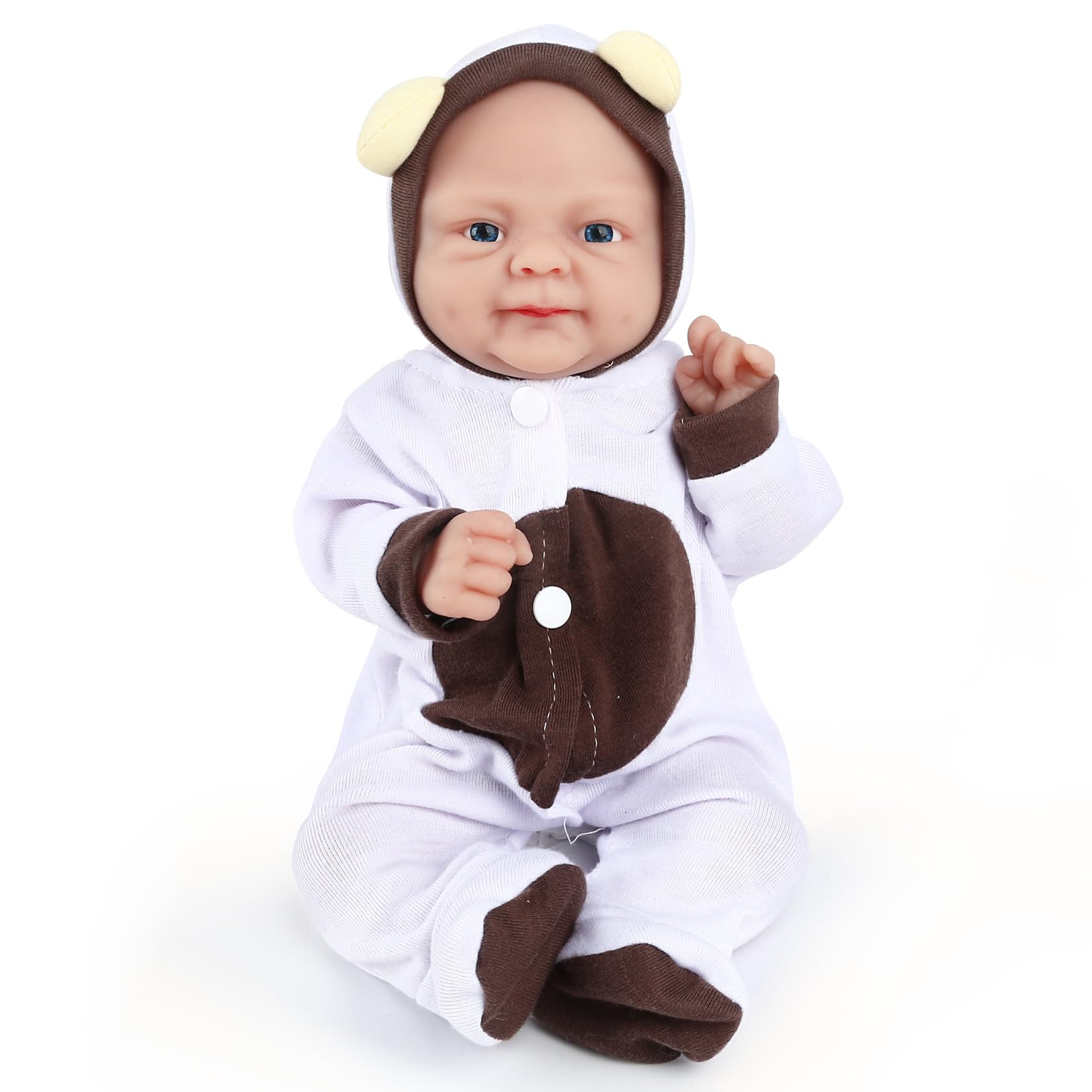 Vollence 18 inch Silicone Baby Dolls Girl Weighted 3.2 kg,[NOT Vinyl],Silicone Full Body Reborn Realistic Lifelike Real Life Newborn Soft Babies with Complete Accessories & Gift Box for Kids Age 3+