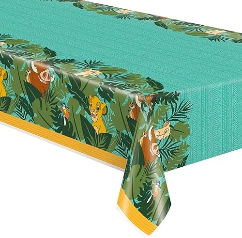 Unique Disney Lion King - Mantel rectangular de plástico para mesa, 54 x 84 pulgadas, 1 unidad