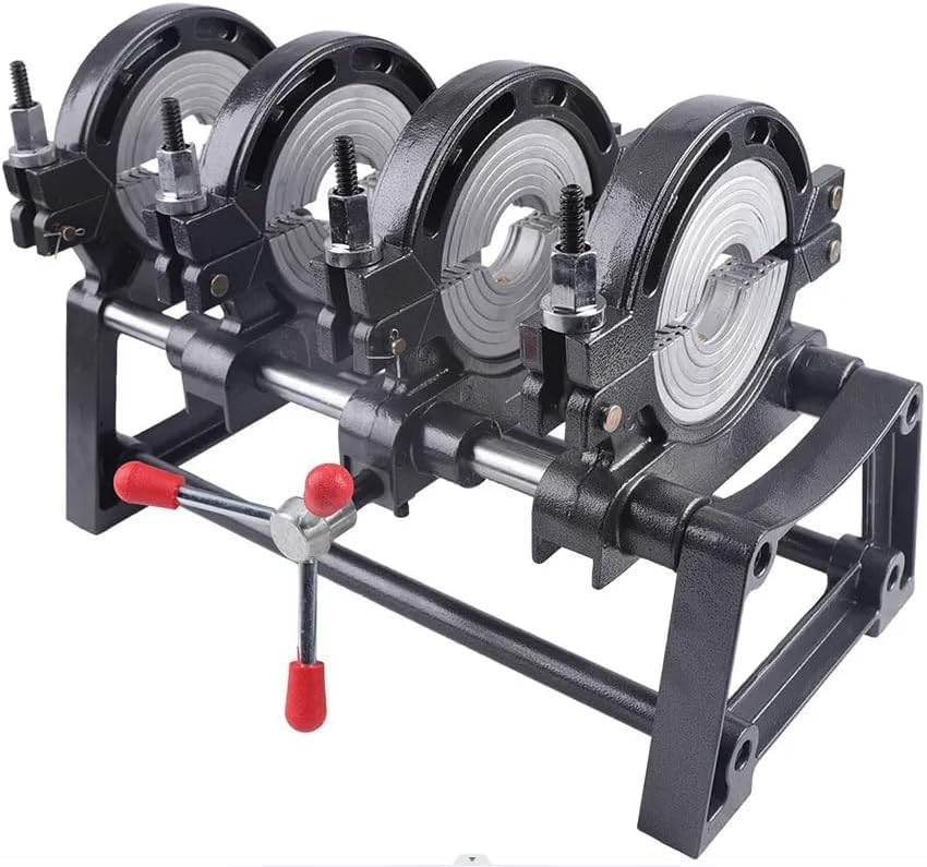 Pipe Fusion Welder, Manual Tube Butt Fusion Welding Machine Four-Ring Double-Column Pipe Welding Butt Welding Machine 4 Clamps for PE PP PB PVDF HDPE PVC 2.48