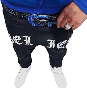 Amazon | ブラック ダメージパンツ 腰パン y2k US UK drip drill