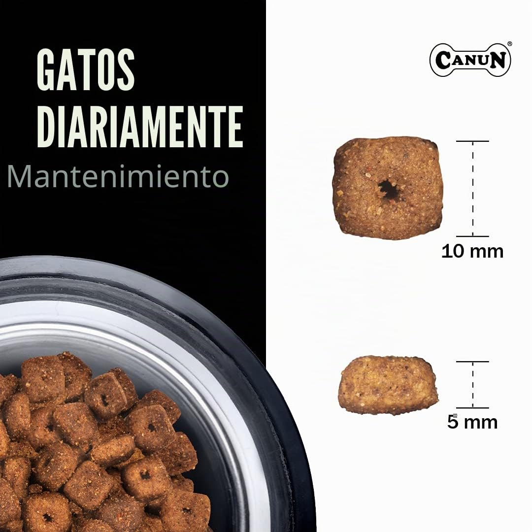 Pienso para Gatos Adultos para Todas Las Razas y tamaños Rico en Pollo y Pescado Alimento seco para Gatos 20 kg Canun Cats Daily Maintenance