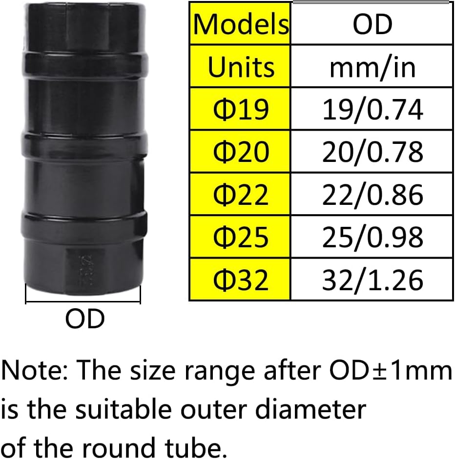 50 Piece Greenhouse Round Pipe Clamps Clips 32mm/1.26 inch Buildings Tube Clips for Garden Farming Row Covers Shelters Nets Φ32 Black