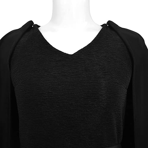 Miniatura 6 de Disfraz de Rey para mujer, disfraz de Skywalker negro, capa Jedi, conjunto completo de camisa de Halloween