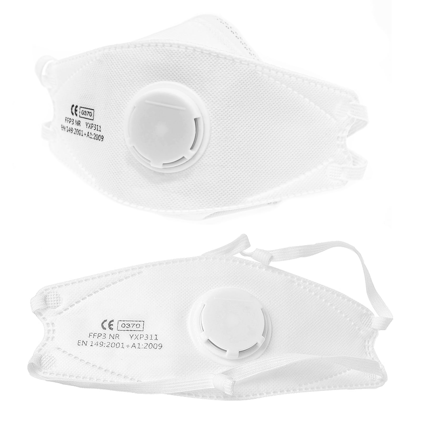 FFP3 Maske mit Ventil großer Kopf, Fischform 8 Stück Masken, Versand aus Deutschland, Kopfband/Ohrschlaufen Bänder, Atemschutzmaske