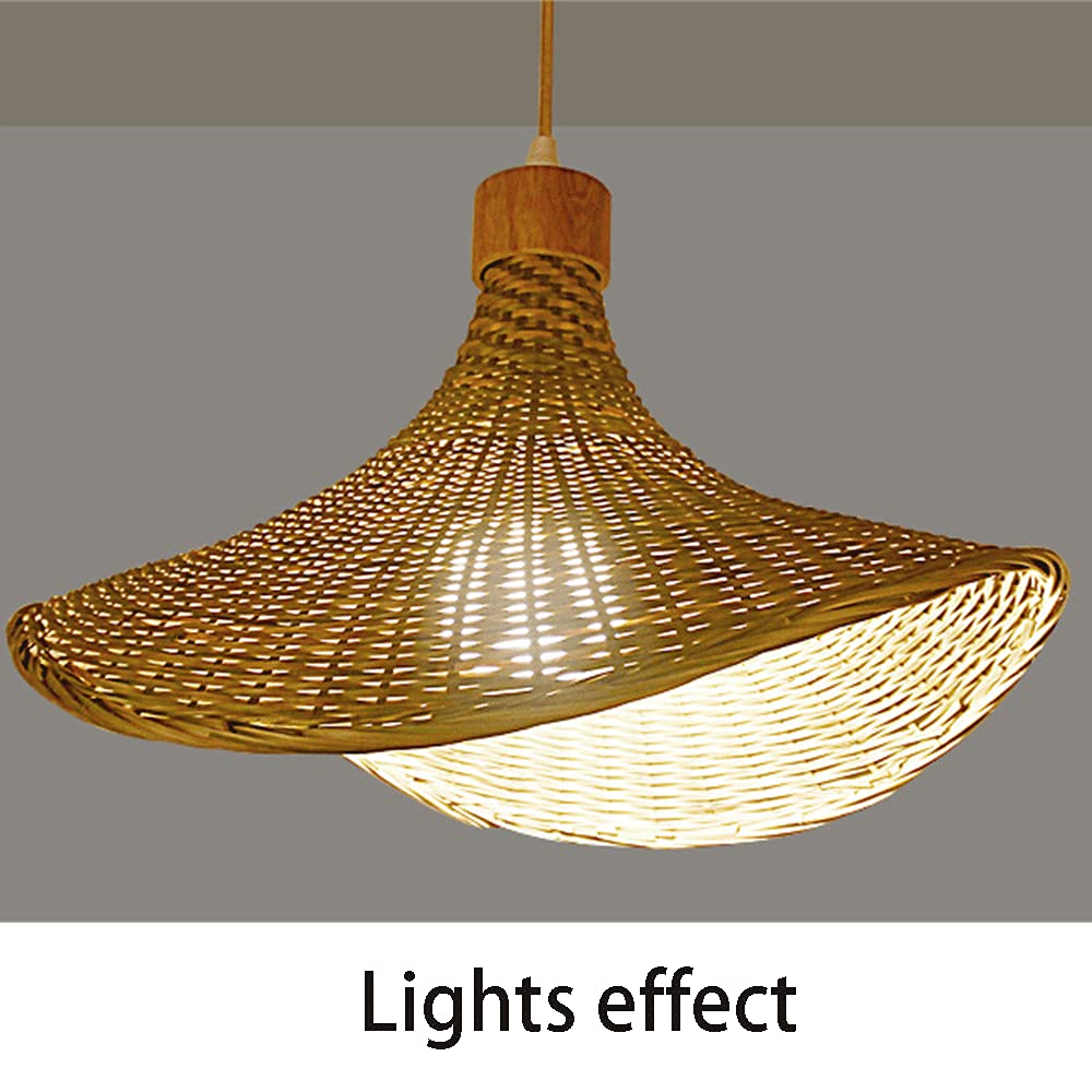 Lampada a Sospensione in Vimini Intrecciato E27, Paralume a Nido d'uccello, Lampada a Sospensione da Fattoria, Lampada E26/E27 con Cavo Regolabile, Lampada da Sala da Pranzo, Camera da Letto, STU