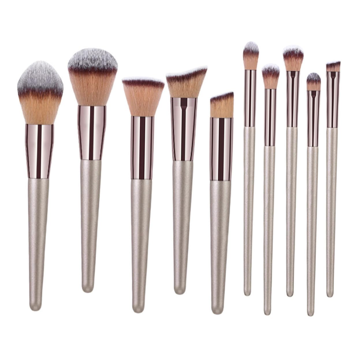 10 Pcs Luxury Makeup Brush Set with Soft Hair Dense and Delicate Cosmetic Brushes for Foundation Blush Eyeshadow Concealer Comfortable Beauty Tools for Face Sculpting and Easy 10 Pcs Luxury Makeup Brush Set with Soft Hair Dense and Delicate Cosmetic Brushes for Foundation Blush Eyeshadow Concealer Comfortable Beauty Tools for Face Sculpting and Easy