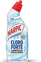 Harpic Cloro Forte - Desinfetante Sanitário Líquido Desodorizador, 200ml, Azul
