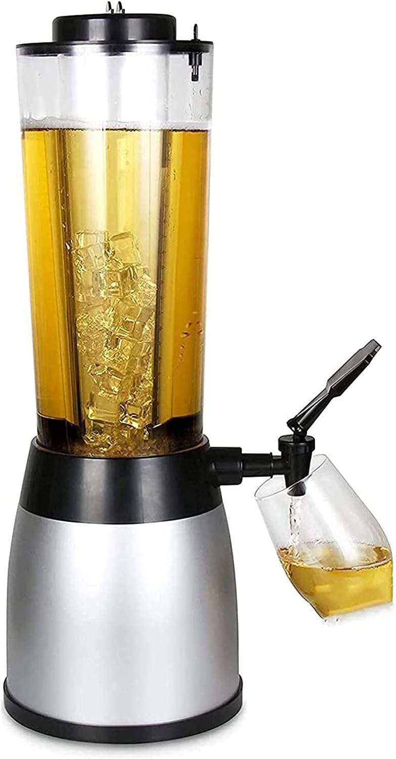 ドリンクサーバー 蛇口付き ドリンクディスペンサー ビールサーバー 3L 大容量 広口 LEDライト付き 七色 ピッチャー ジャグ ディスペンサー  酒ウォーターサーバー 飲料ドリンクディスペンサー、アイスチューブ付きドリンククーラー、ホームバー ドリンクサーバー( ビール ... ディスペンサー 酒ウォーターサーバー 飲料ドリンクディスペンサー、アイスチューブ付きドリンククーラー、ホームバー ドリンクサーバー(