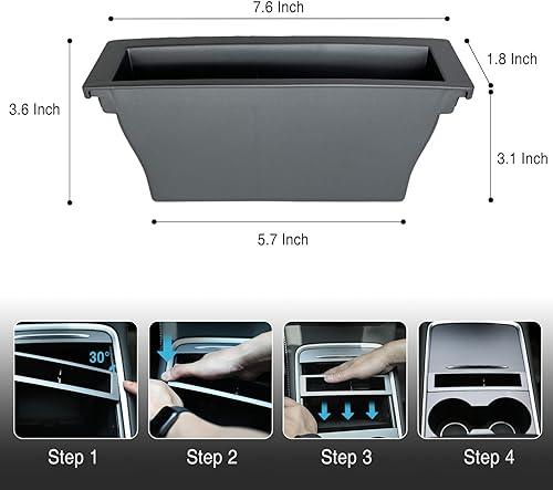 Miniatura 6 de Organizador de consola central para Tesla modelo 3modelo Y consola central con ranura para teléfono compatible con Tesla USB Hub Tesla Accesorios de