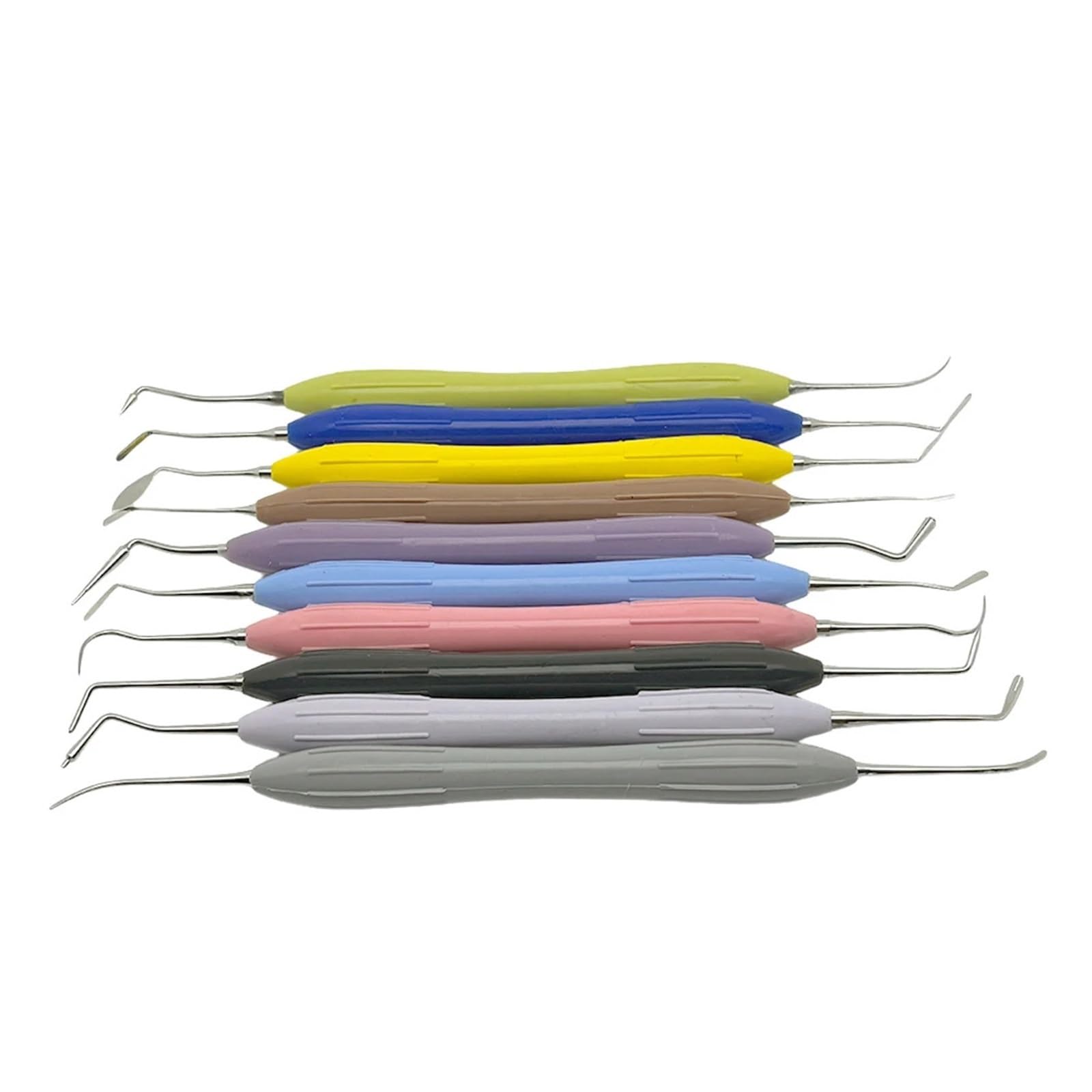 Kit di 10 strumenti for otturazioni in resina composita dentale con manico in silicone for otturazioni dentali, restauri odontoiatrici(Only tool)