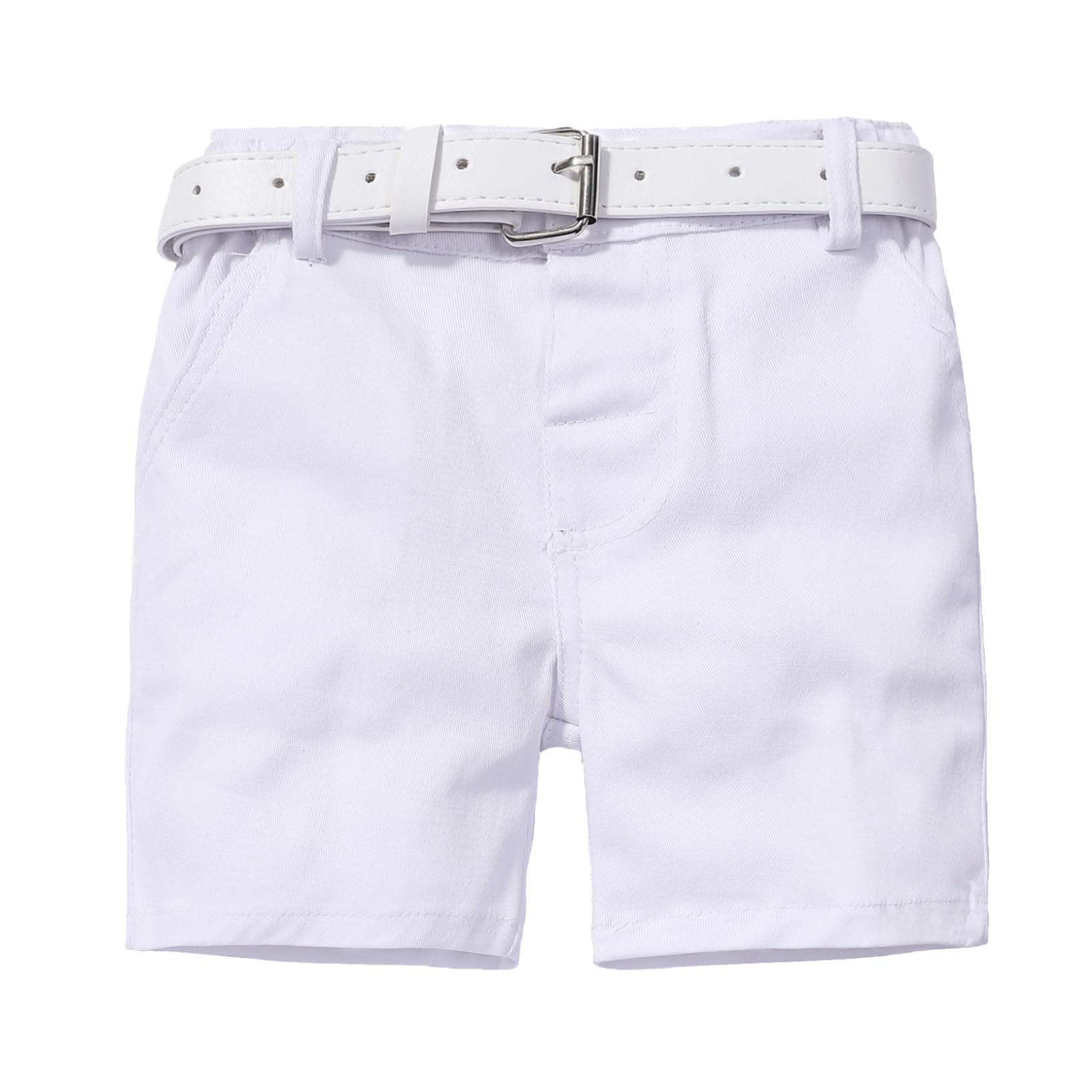 Yeahdor Toddler Baby Boy Belted Chino Shorts Summer Cotton Jogger Pants Sport Active Pull-On Shorts