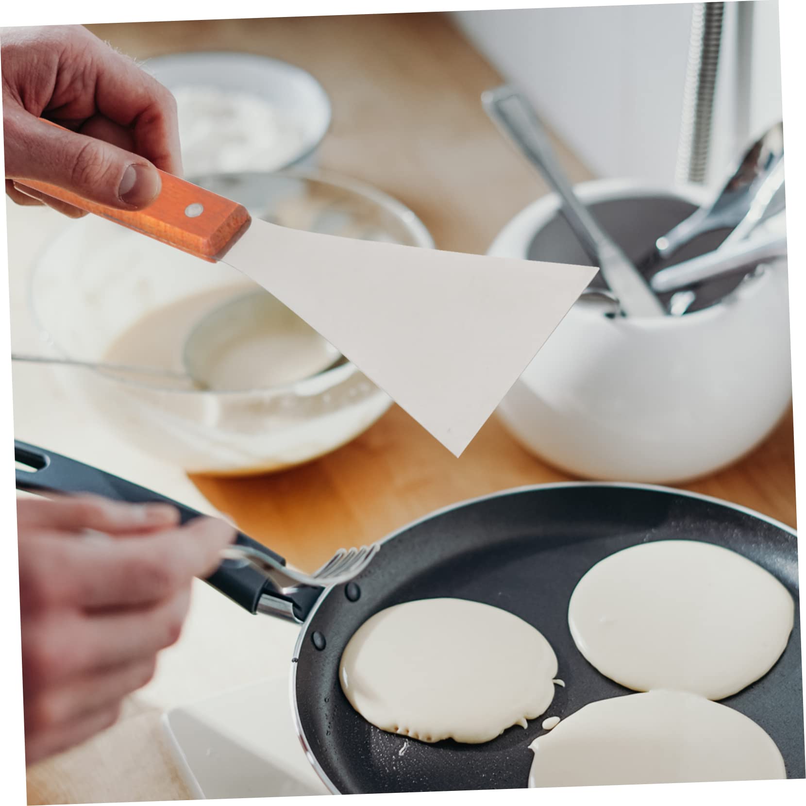 Kit de fabricación de panqueques de acero inoxidable, pala esparcidora de crepé para utensilios domésticos para crepes panqueques herramientas más fiables 3