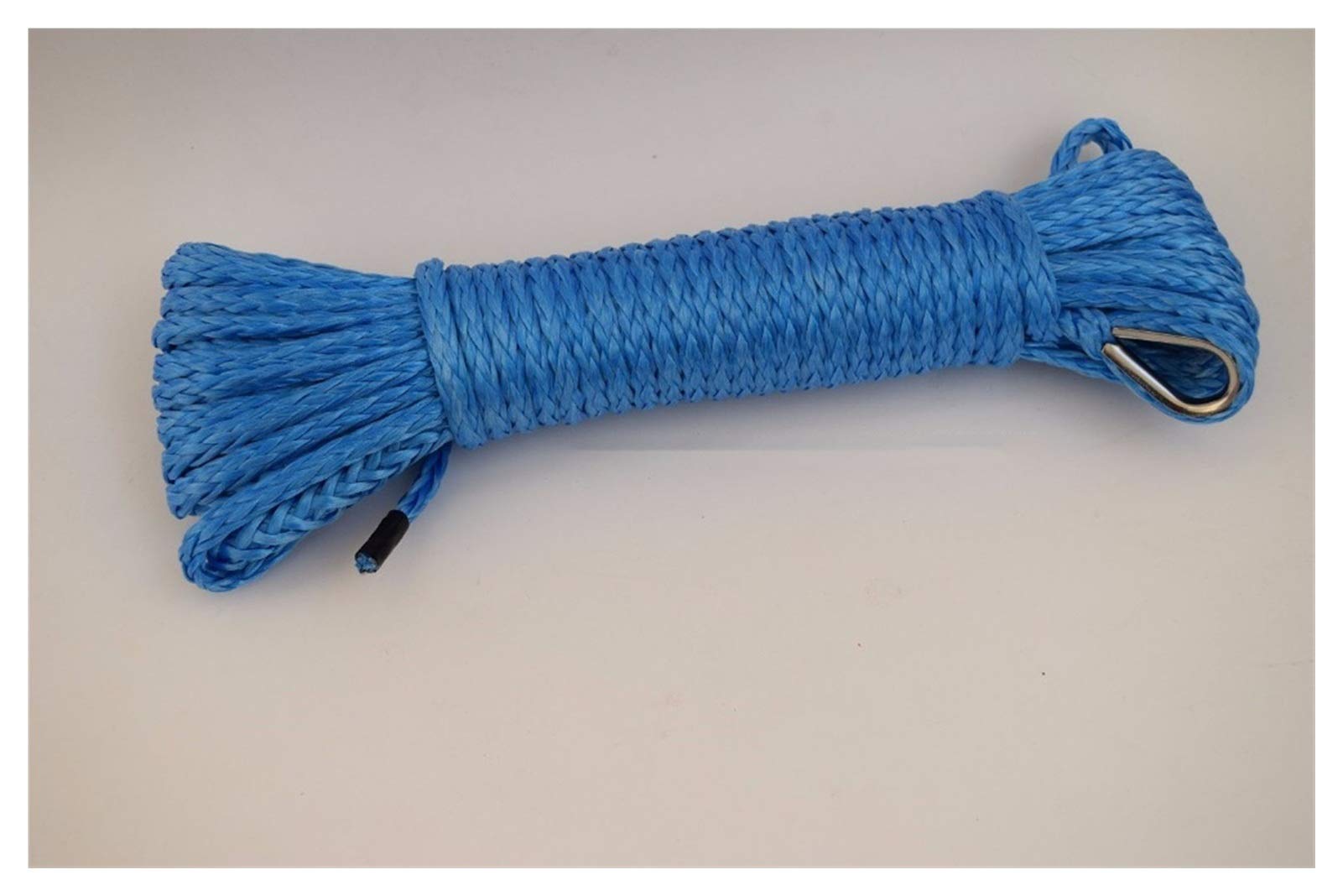 Winch Rope, Blue 5mm*15m ATV Winch Line,Synthetic Winch Rope,UTV Winch Assessaries,Towing Rope,Off Road Rope