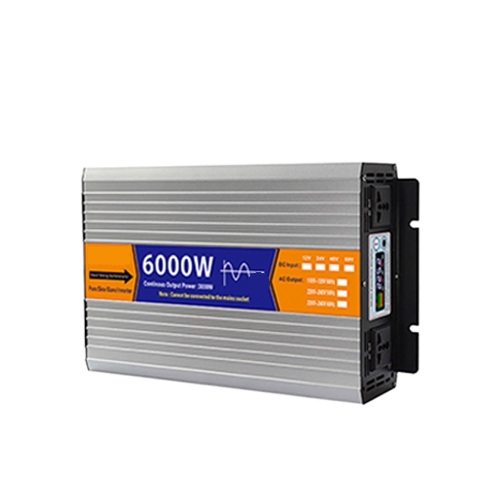 Falownik, Pure Sine Save Inverter 8000W 6000W DC 12V/24V do AC transformator napięcia konwerter zasilania falownik solarny LED(6000W,60V)