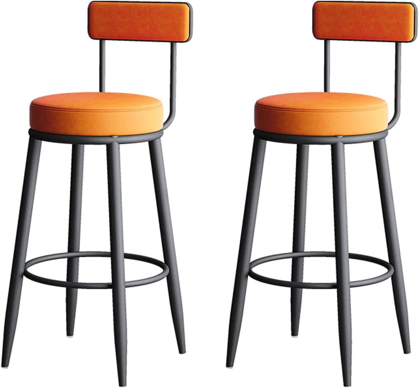 FanXus Breakfast Kitchen Counter Bar Style Family Chairs Set of 2 Faux