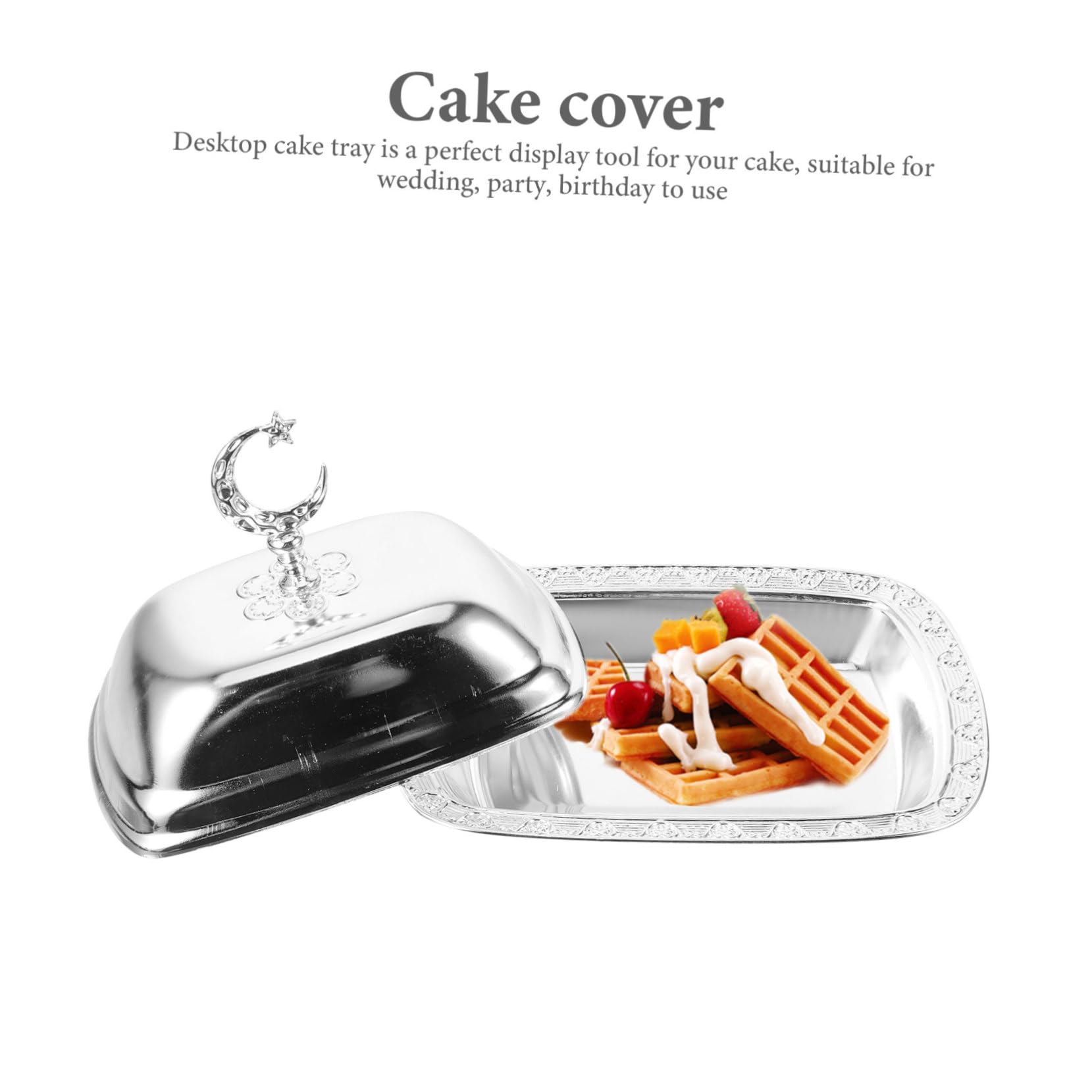 5 Juegos Plato para Pasteles con Tapa de Metal Bandeja de Postres para Almacenamiento y Exhibición para Restaurantes y Fiestas Diseño Elegante y Práctico Color Plata