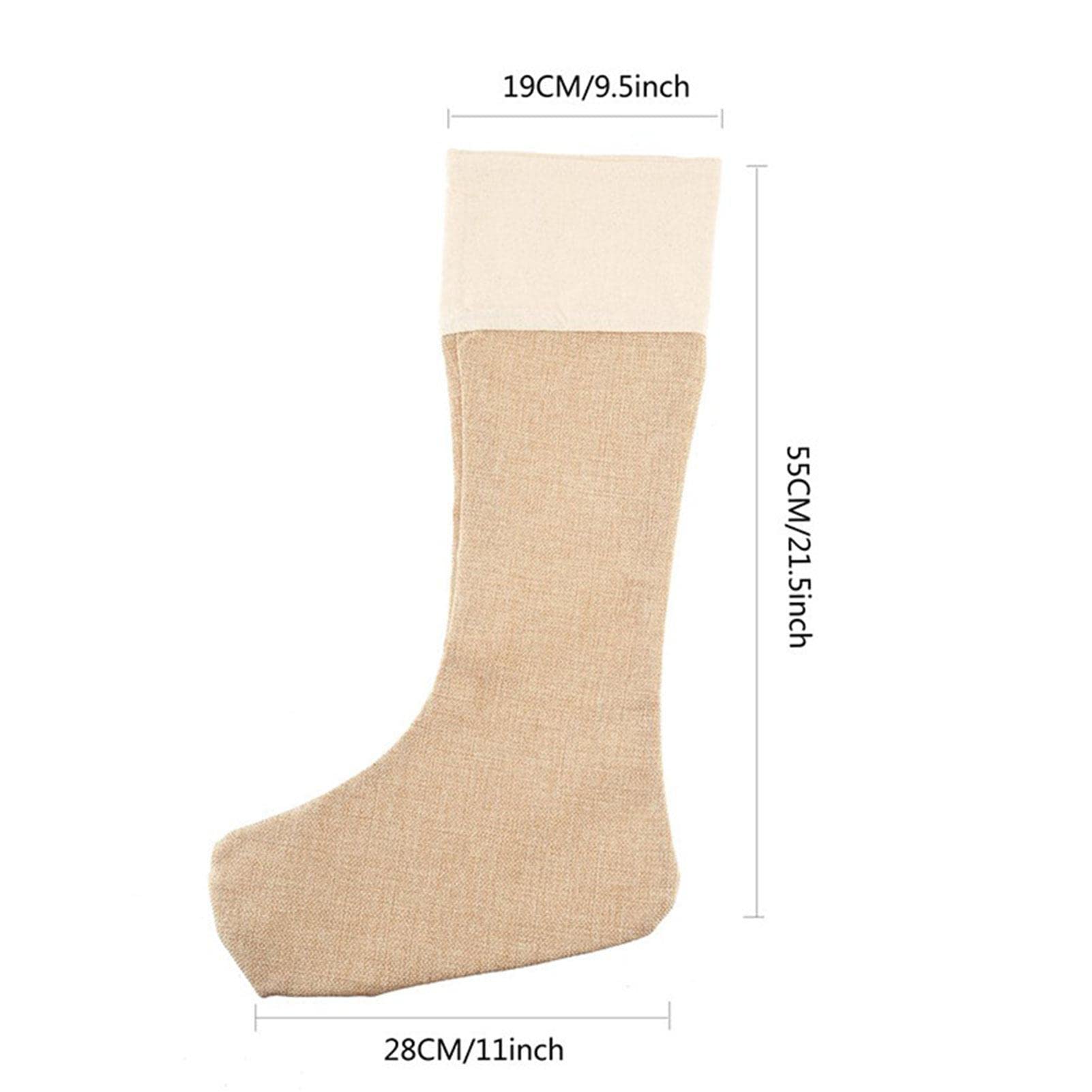 2 Stück Weihnachtsstrümpfe | Weihnachtsstrümpfe Kamin Hängesocken | Personalisierter Weihnachtsstrumpf für Weihnachtsbäume, Kaminsims, Treppen, Kamine (6 Stück)
