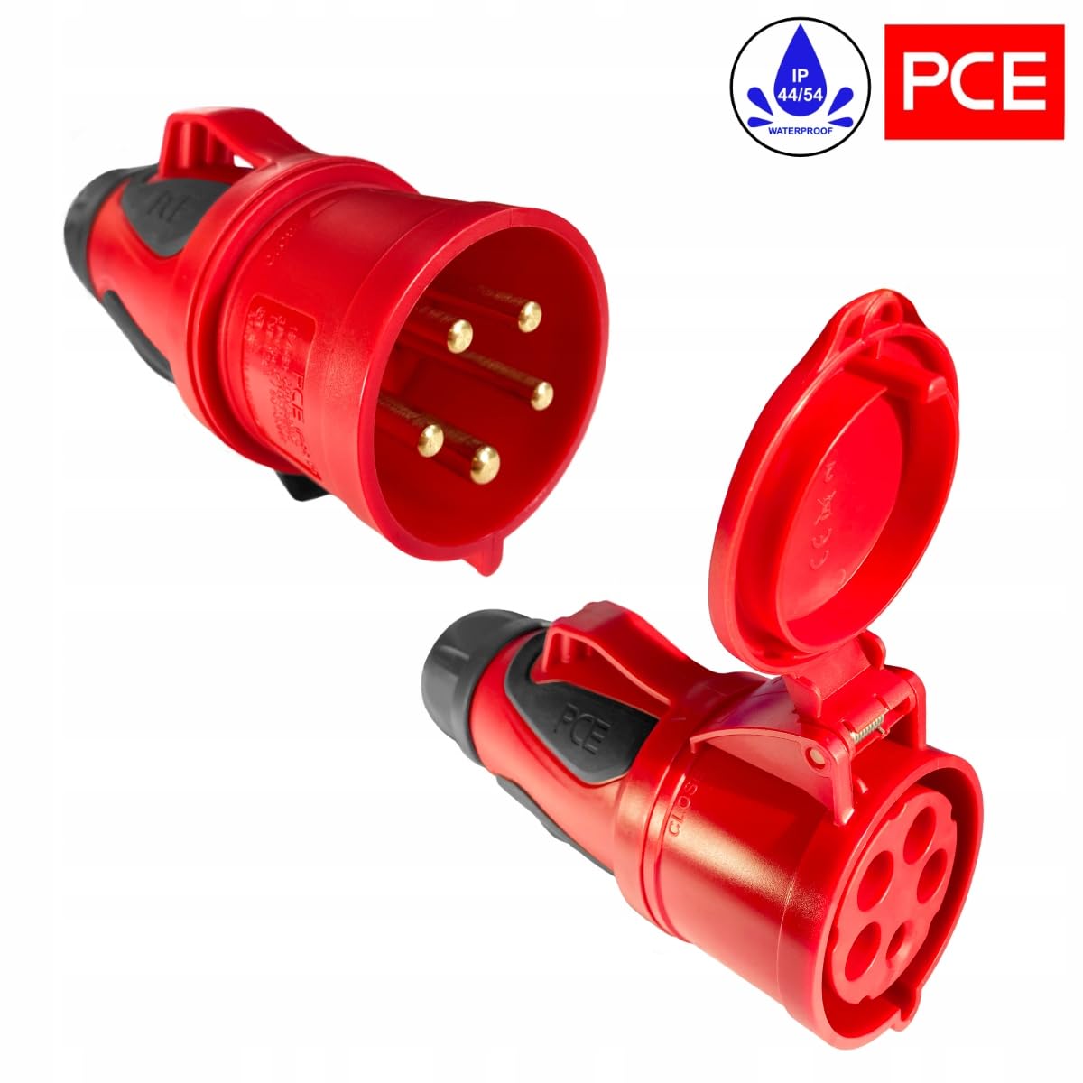 CEE H07BQ-F 5g4 32A - Prolunga elettrica in poliuretano, colore arancione (H07BQ-F 5g4 Grip, 5 metri)